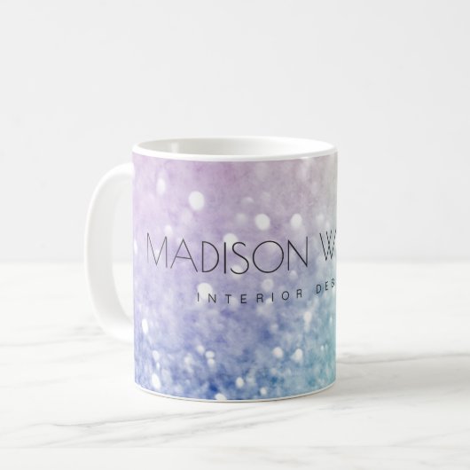 Mug Pastel Parties scintillant Bokeh ContexteGlam Eleg (Devant gauche)