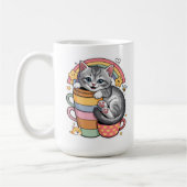 Mug Pastel Paws & Rainbow Sips (Gauche)