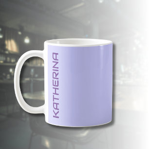 Mug Pastel Periwinkle Couleur Solide Personnalisé