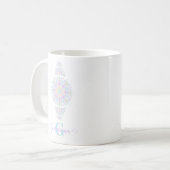 Mug Pastel Personnalisé Rainbow Ornamental Dot Mandala (Devant gauche)