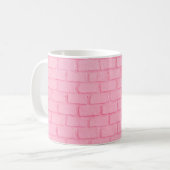 Mug Pastel pink brick background wall texture. pink re (Devant gauche)