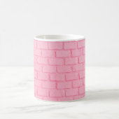 Mug Pastel pink brick background wall texture. pink re (Centre)