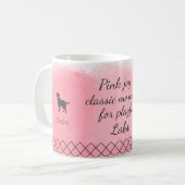 Mug Pastel Pink Labrador Retriever Custom Photo & Name (Devant gauche)
