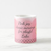 Mug Pastel Pink Labrador Retriever Custom Photo & Name (Centre)