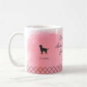 Mug Pastel Pink Labrador Retriever Custom Photo & Name (Gauche)