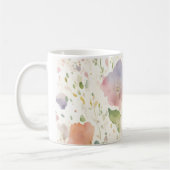 Mug Pastel Pink Peach Lilac Flores Fleurs sauvages Par (Gauche)