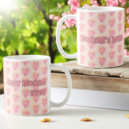 Mug Pastel Polka Dot Entouré Motif Coeur
