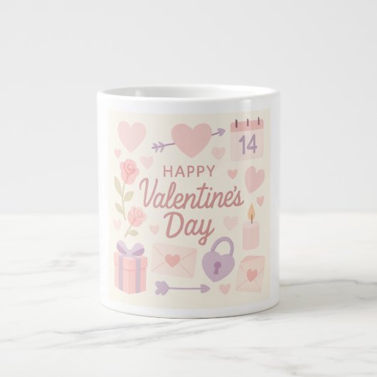 Mug pastel pour la Saint-Valentin (Devant)