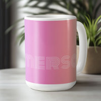 Pastel Purple Pink Coral Ombre - énorme monogramme