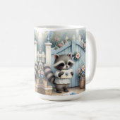 Mug Pastel Raccoon Letter Garden (Devant droit)