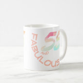 Mug Pastel Rainbow Typographie 55 ans Anniversaire (Devant droit)