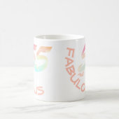 Mug Pastel Rainbow Typographie 55 ans Anniversaire (Centre)