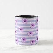 Mug Pastel rayures motif avec marguerites (Centre)