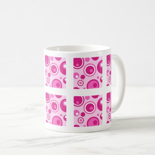 Mug pastel rose Abstrait (Devant droit)