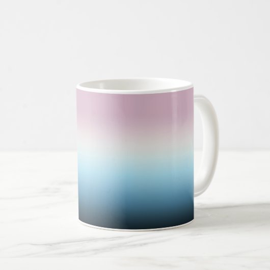 Mug Pastel rose et bleu Dégradé Indigo Rose Ombre (Devant droit)