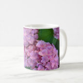 Mug Pastel rose Hortensia hydrangea fleurs (Devant droit)