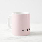 Mug Pastel rose personnalisé avec personnalisation (Devant gauche)
