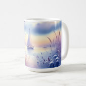 Mug Pastel Sailboat Coastal Dreamscape (Devant droit)