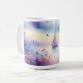 Mug Pastel Sailboat Coastal Dreamscape (Devant gauche)