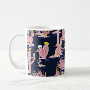 Mug Pastel Seamless motif cactus vintages d'été