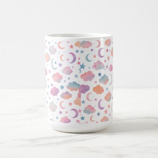 Mug Pastel Sky Dreams - Motif Lune, Etoiles & Nuages (Centre)