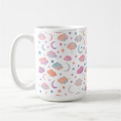 Mug Pastel Sky Dreams - Motif Lune, Etoiles & Nuages (Gauche)