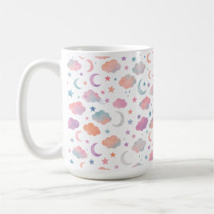 Mug Pastel Sky Dreams - Motif Lune, Etoiles & Nuages