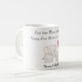 Mug Pastel Sweet Mommy Eléphant et enfant - (Devant gauche)