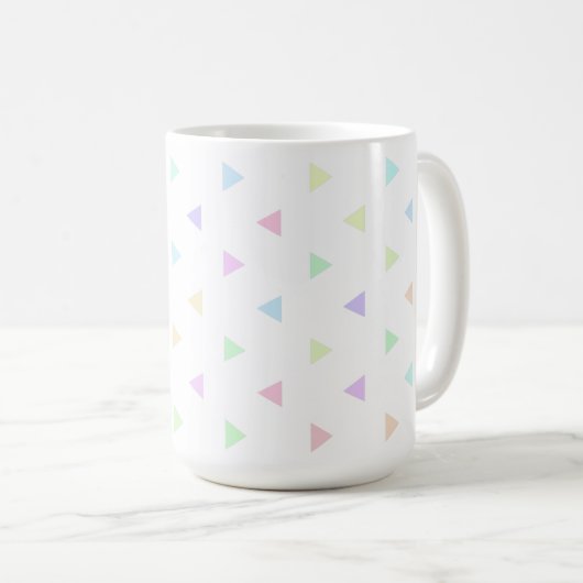Mug Pastel Triangles Motif Multicolor (Devant droit)