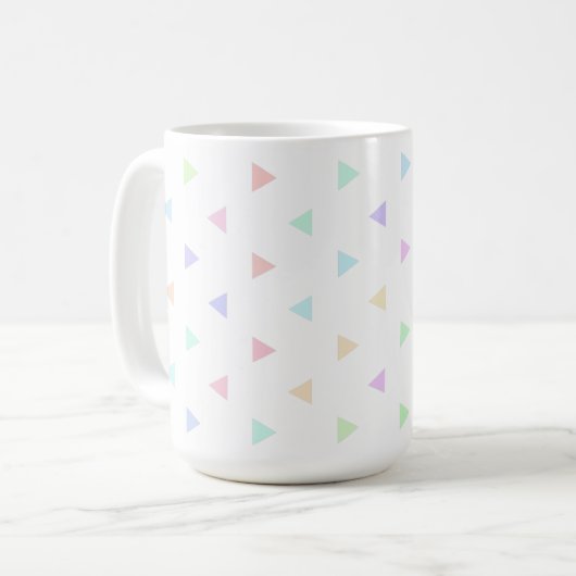 Mug Pastel Triangles Motif Multicolor (Devant gauche)