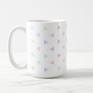 Mug Pastel Triangles Motif Multicolor 