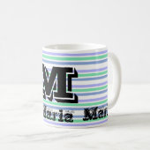 Mug Pastel Vert Violet (Devant droit)