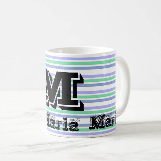 Mug Pastel Vert Violet (Devant droit)