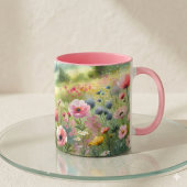 Mug Pastel Wildflower Meadow Landscape