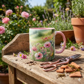 Mug Pastel Wildflower Meadow Landscape