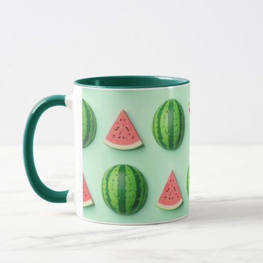 Mug Pastèque à l'aquarelle stylée tendance (Gauche)