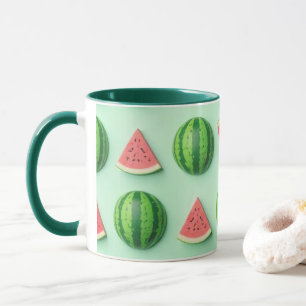 Mug Pastèque à l'aquarelle stylée tendance