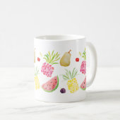 Mug pastèque d'ananas aux cerises de fruits d'aquarell (Devant droit)