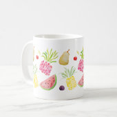 Mug pastèque d'ananas aux cerises de fruits d'aquarell (Devant gauche)