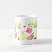 Mug pastèque d'ananas aux cerises de fruits d'aquarell (Centre)