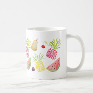 Mug Pastèque d'ananas de cerise de fruit d'aquarelle