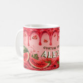Mug Pastèque d'été Fête Rétro Fruit Faveur Personnalis (Devant gauche)