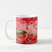 Mug Pastèque d'été Fête Rétro Fruit Faveur Personnalis (Gauche)
