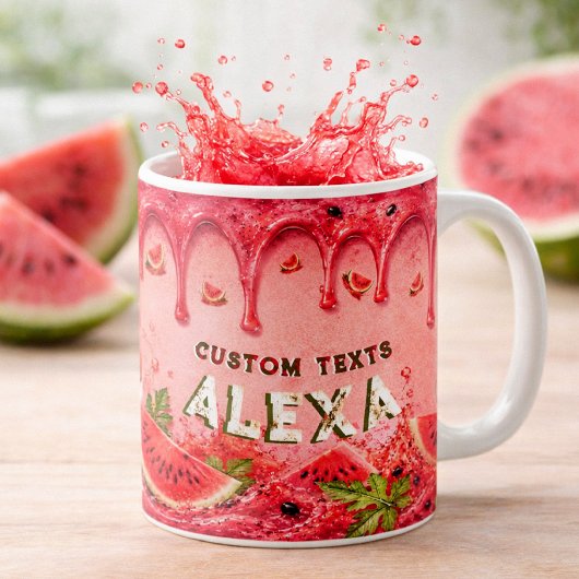 Mug Pastèque d'été Party Faveur Personnalisée Rétro