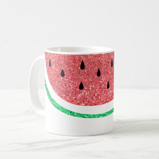 Mug pastèque fausse parties scintillant (Devant gauche)