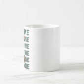 Mug pastèque, fleurs et palestine Texte Répéter (Centre)