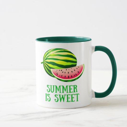 Mug Pastèque fraîche et mûre avec des vibrations estiv (Droite)
