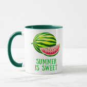 Mug Pastèque fraîche et mûre avec des vibrations estiv (Gauche)