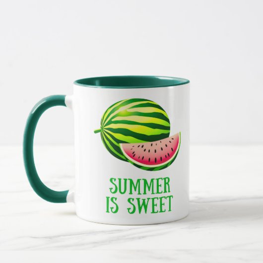Mug Pastèque fraîche et mûre avec des vibrations estiv (Gauche)