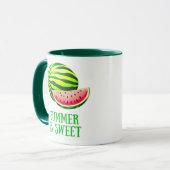 Mug Pastèque fraîche et mûre avec des vibrations estiv (Devant gauche)